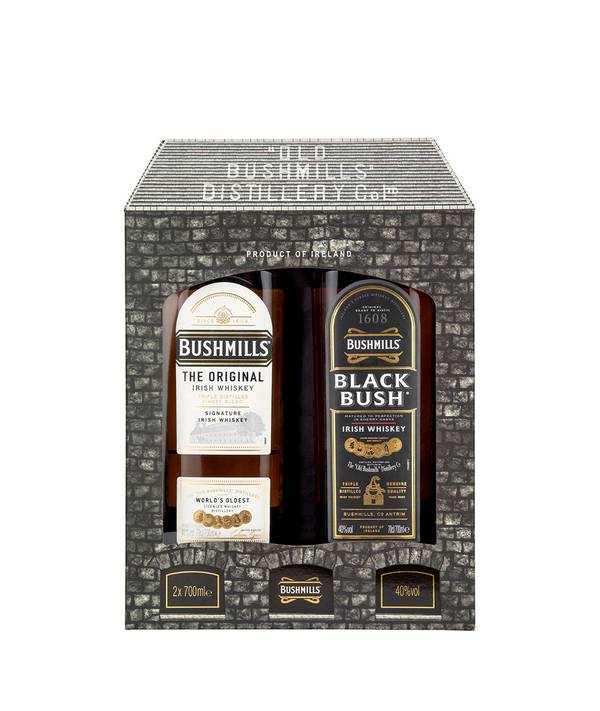 Bushmills Original + Black Bush Gift Box  40
